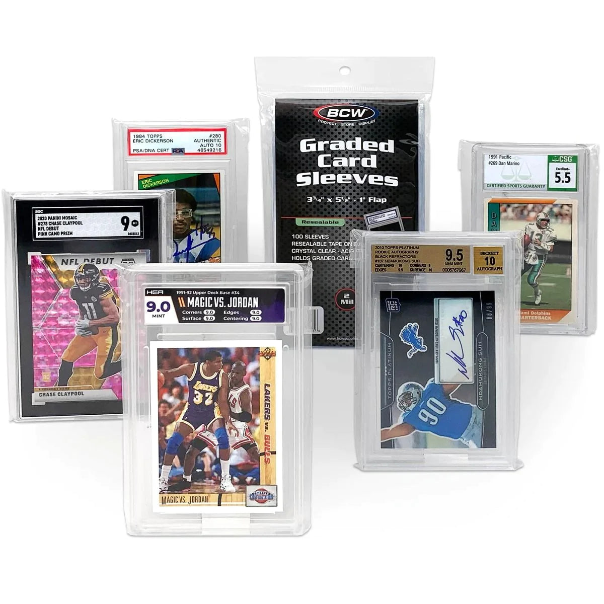 BCW Resealable Graded Card Sleeves (100 Sleeves)